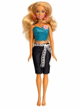 Barbie Doll with Teal Top and Capri Pants